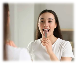 نقش مسواک زبانی